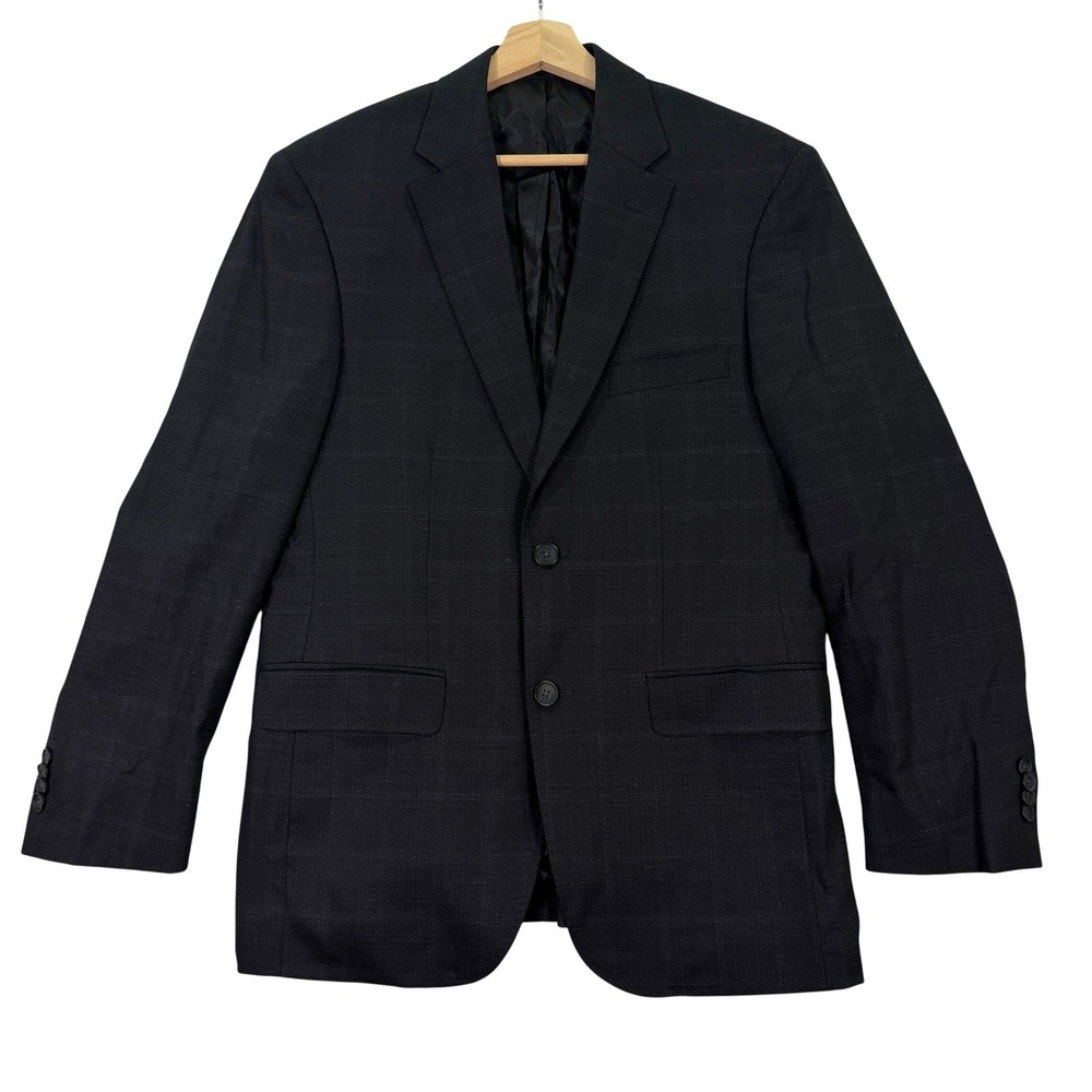 NEW Awearness Kenneth Cole Men's 38S Slim Fit Jacket Blazer Charcoal Gray‎ Wool